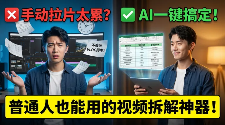 V7 爆款 Vlog 还能这样拍？用 AI 自动拆解脚本，一键“抄作业”